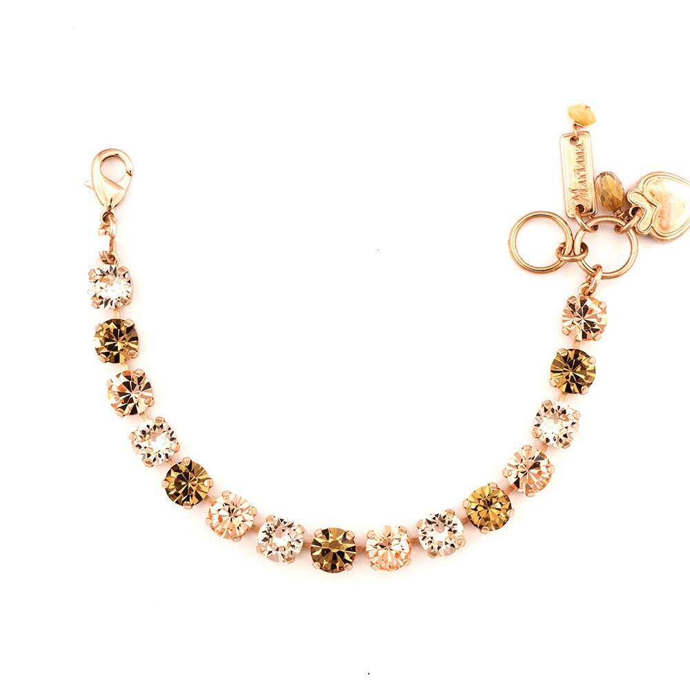 Bratara placata cu Aur roz de 24K, Cristale, Jackie by Roxannes - Mariana Jewellery, Bej 4252-39132RG