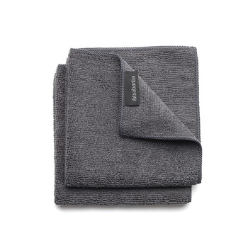 Set 2 lavete universale din microfibra, 30 x 30 cm, gri inchis, Brabantia Set 2 lavete universale din microfibra, 30 x 30 cm, gri inchis, Brabantia