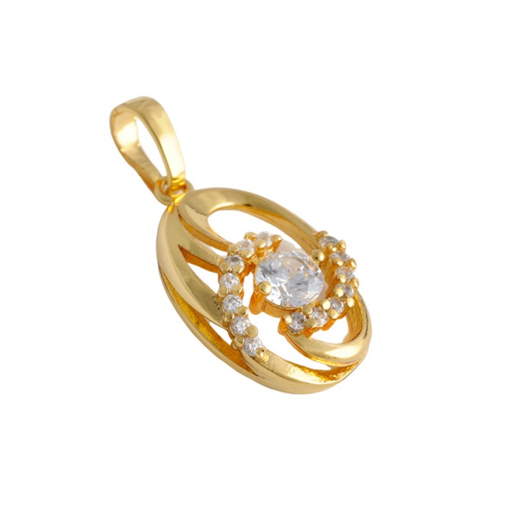 Gyönyörű gold filled arany medál, cirkónia kővel GP0987
