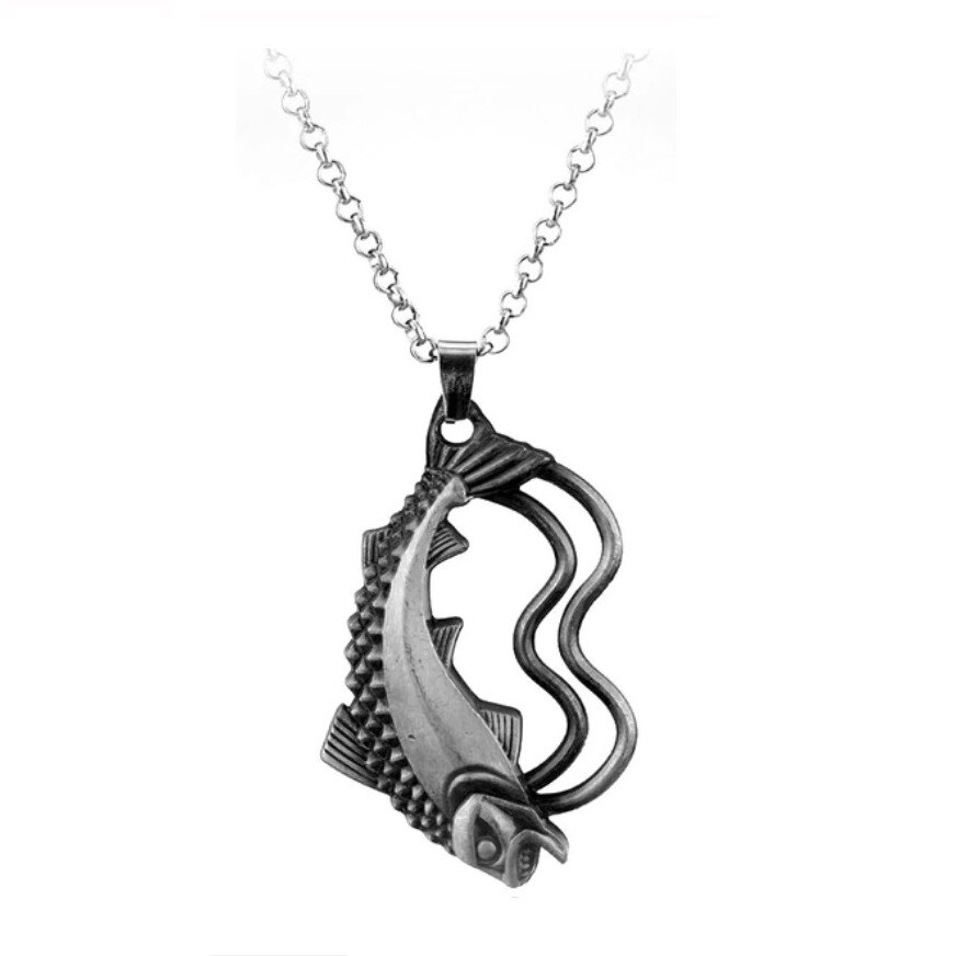 Lantisor cu Pandantiv Sigla Casei Tully, colectia Game of Thrones, argintiu