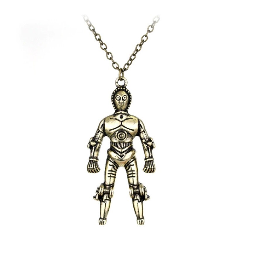 Lant cu pandantiv C-3PO, colectia Star Wars, bronz