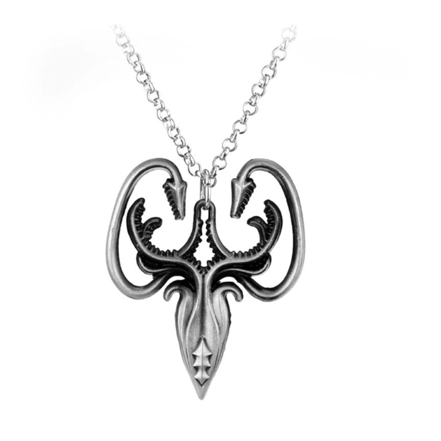 Lantisor cu Pandantiv Sigla Casei Greyjoy, colectia Game of Thrones, argintiu