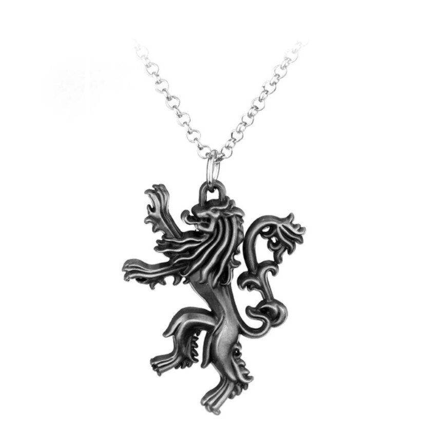 Lantisor cu Pandantiv Sigla Casei Lannister, colectia Game of Thrones, argintiu