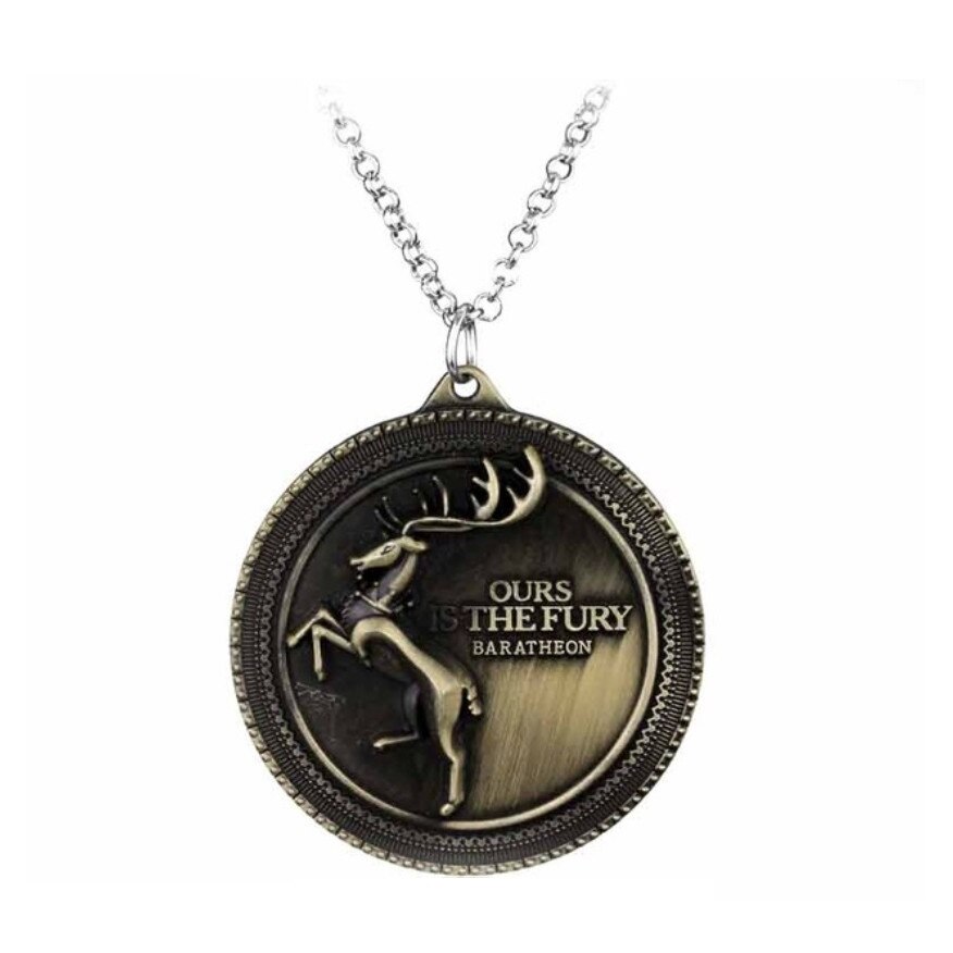 Lant cu medalion Sigla Casei Baratheon, colectia Game of Thrones, bronz