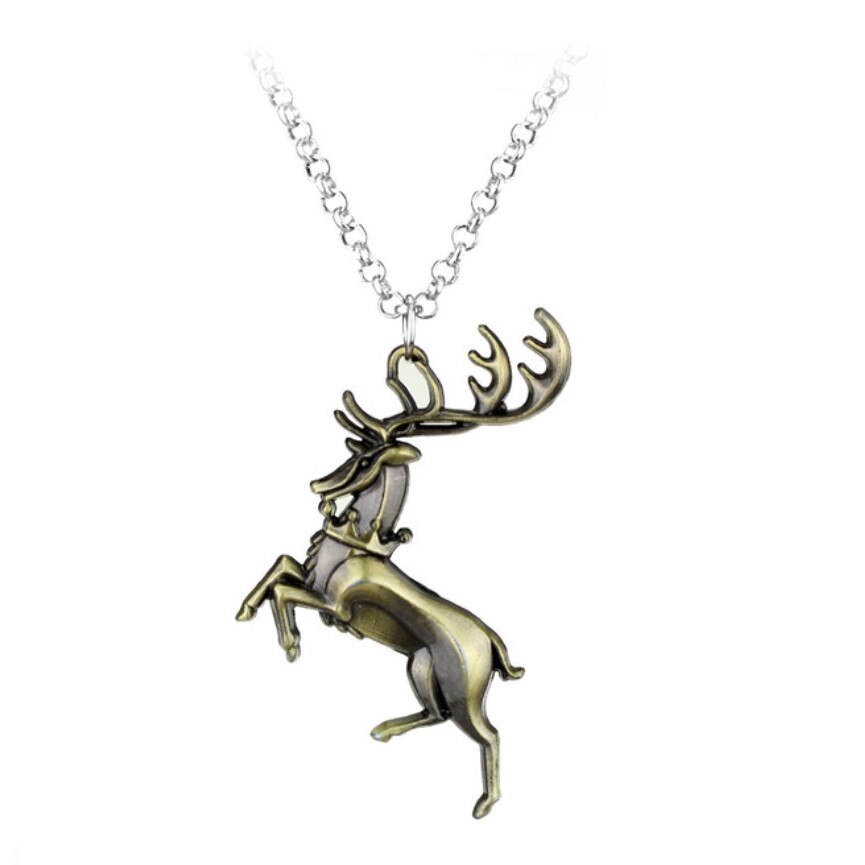 Lantisor cu Pandantiv Sigla Casei Baratheon, colectia Game of Thrones, bronz