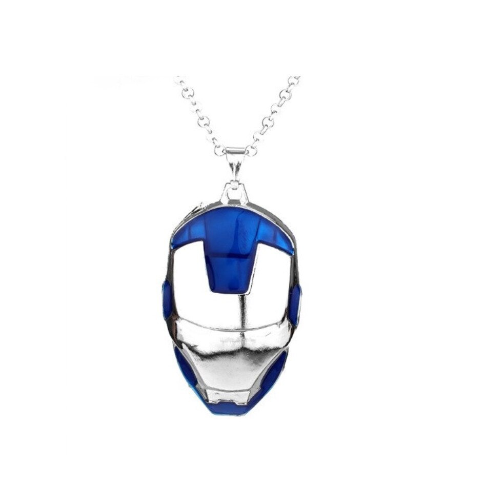 Lant cu Pandantiv Ironman's Mask, colectia Marvel, argintiu