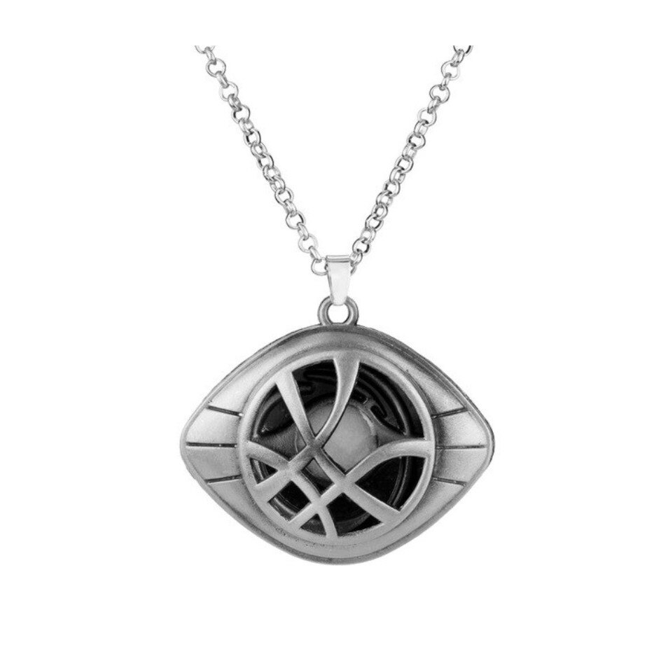 Lant cu Pandantiv Infinity Stone of Doctor Strange, colectia Marvel, argintiu