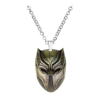 Lant cu pandantiv Black Panther's Mask, colectia Marvel, bronz Lant cu pandantiv Black Panther's Mask, colectia Marvel, bronz