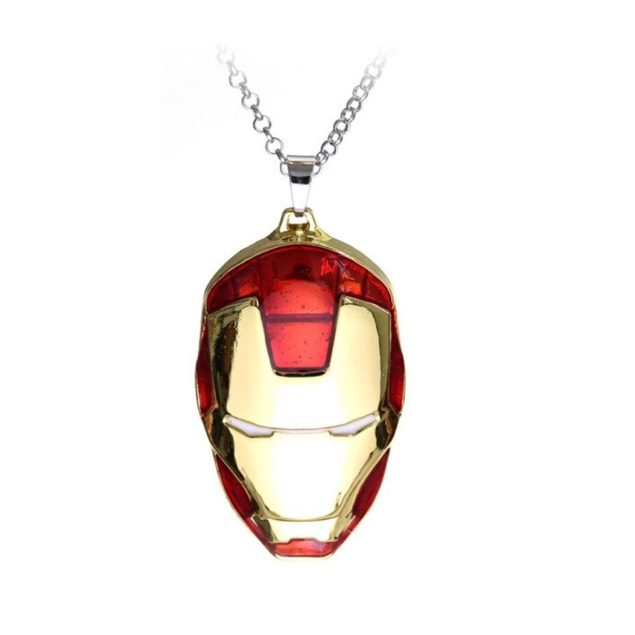 Lant cu Pandantiv Ironman's Mask, colectia Marvel, rosu