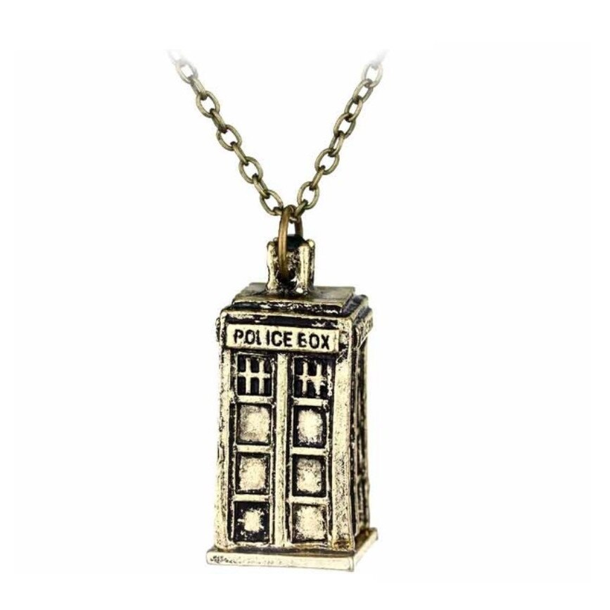 Lantisor cu pandantiv Cabin Doctor Who, bronz