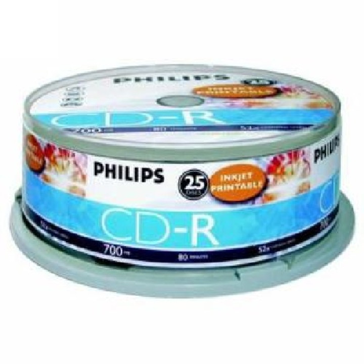 Set 25 CD, Philips, Cd-r 700mb-80min, 52x