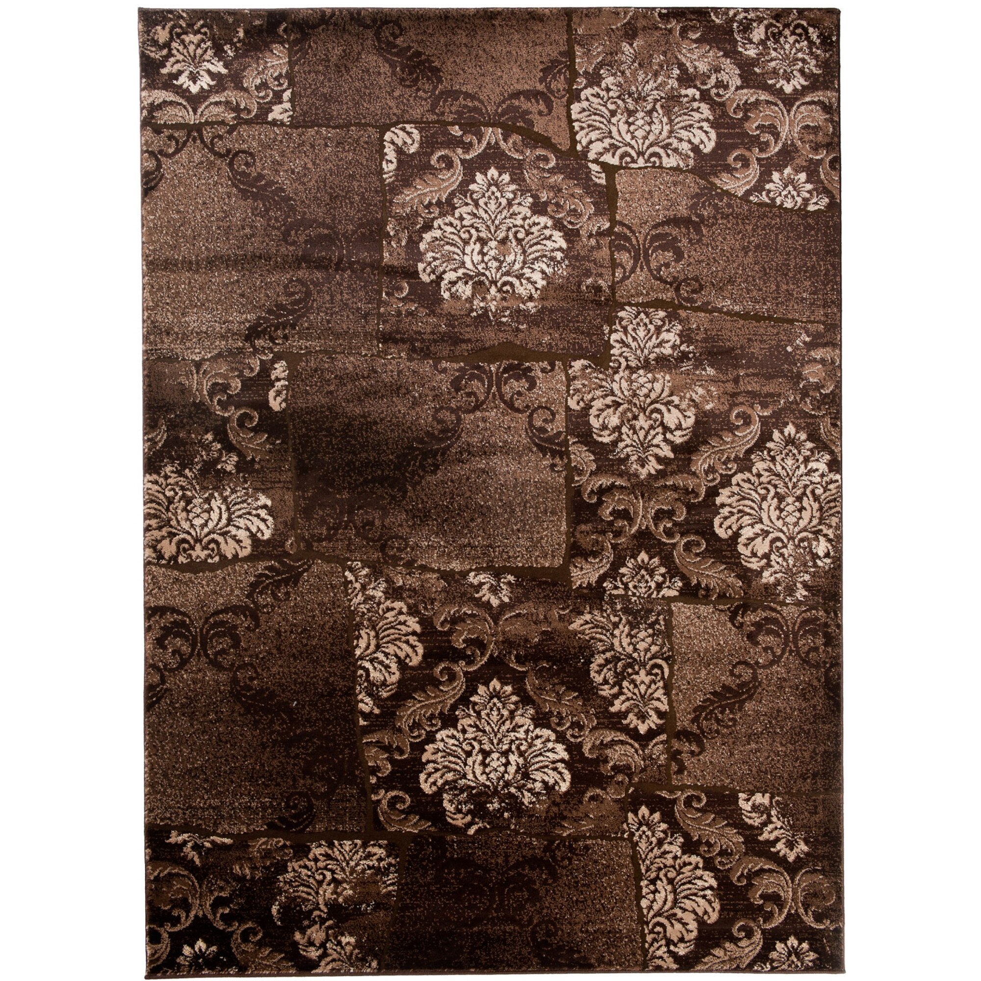 Covor Tango Modern Patchwork Abstract Chemex H020A BOU maro 120x170