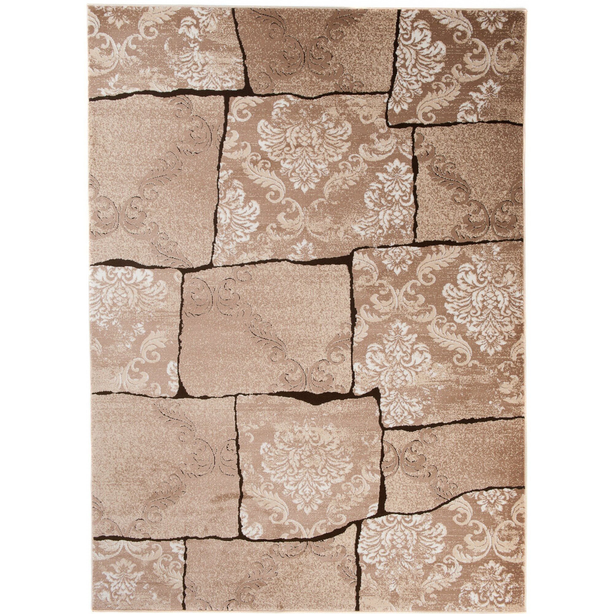 Covor Tango Modern Patchwork Abstract Chemex H020A BOU bej 140x190