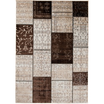 Covor Tango Modern Patchwork Abstract Chemex K777H BOU alb 240x330 Covor Tango Modern Patchwork Abstract Chemex K777H BOU alb 240x330