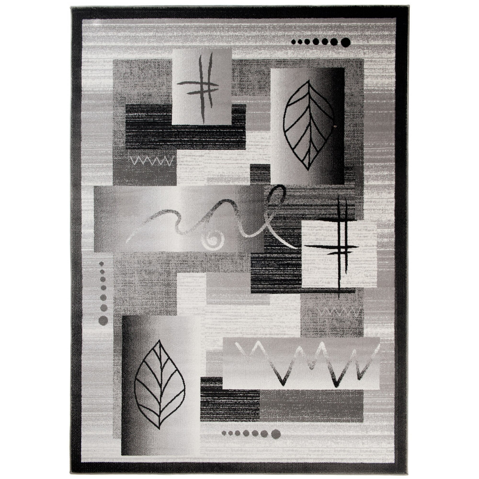 Covor Tango Modern Patchwork Abstract Chemex L821A BOT gri 80x150