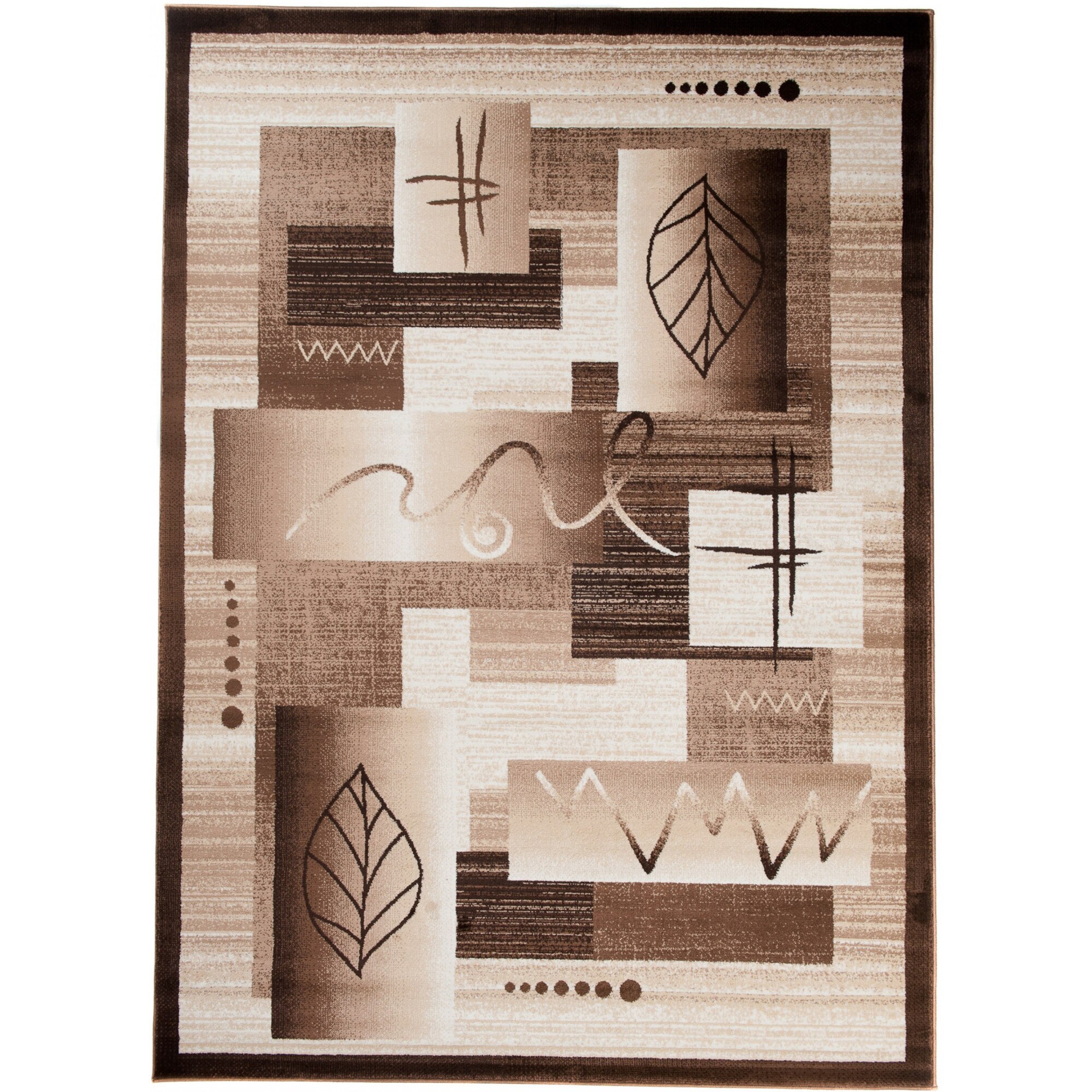 Covor Tango Modern Patchwork Abstract Chemex L821A BOU bej 80x150