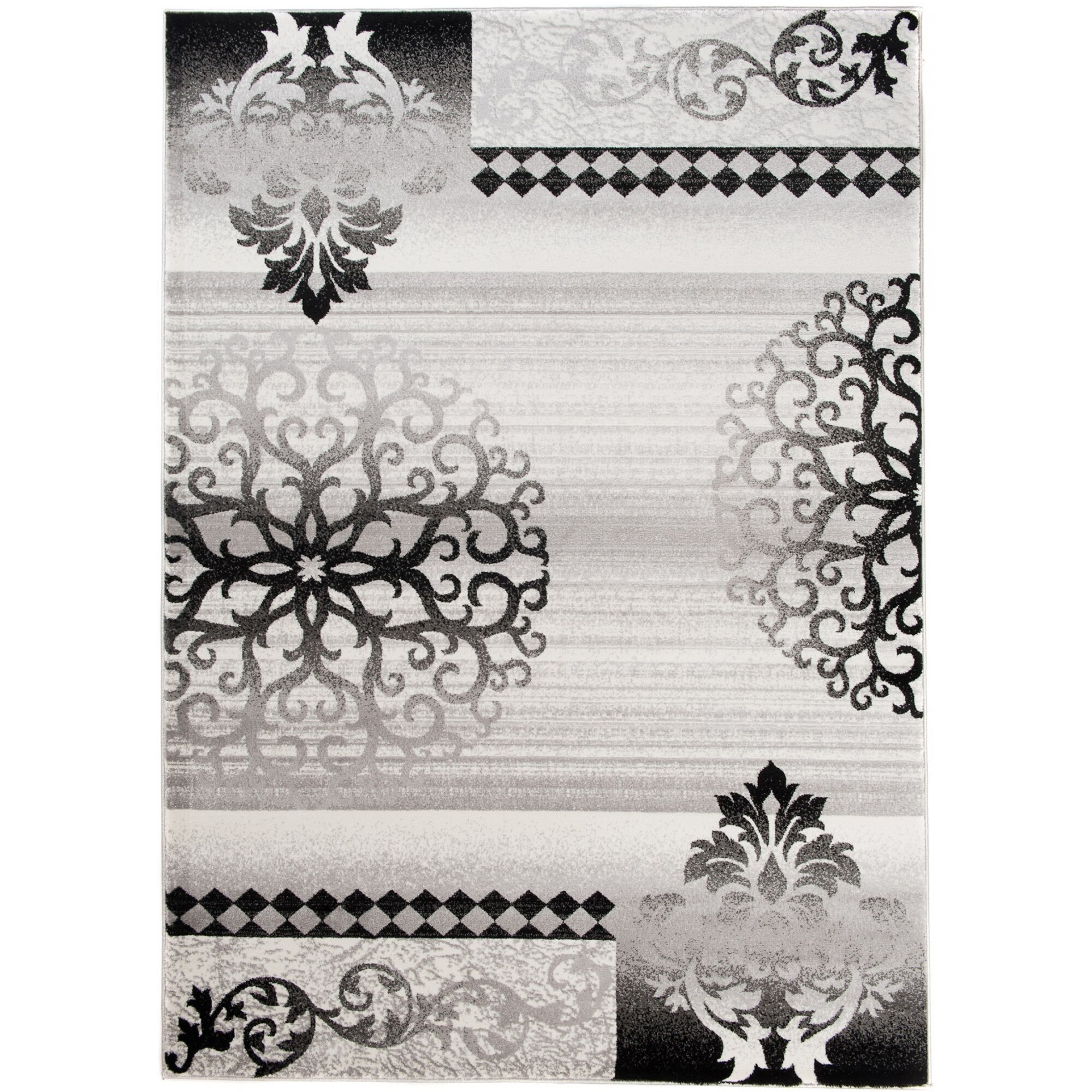 Covor Tango Modern Patchwork Abstract Chemex L840B BOT alb 60x100