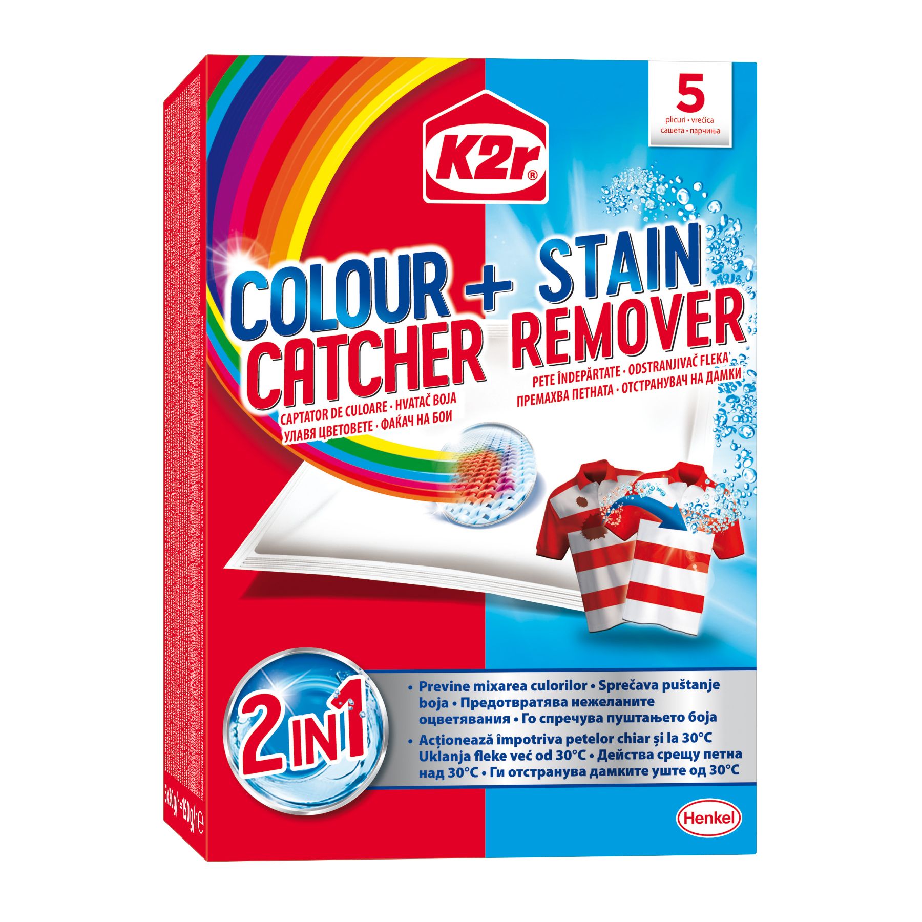 K2r prací ubrousky Colour Catcher 2v1 Protect & Revive Colours, 18