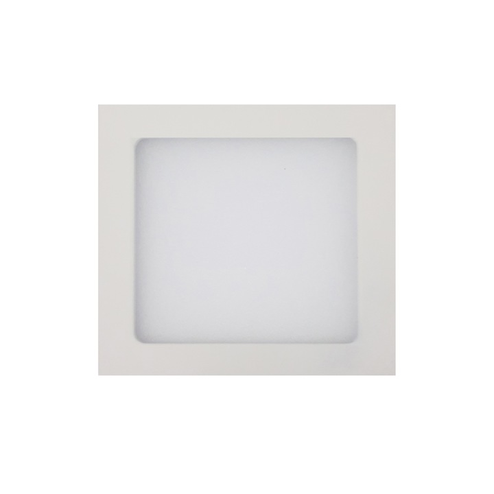 Panou LED de tip Spot, Incastrabil, 12 W, A, 6500K, Patrat, Lumina alba