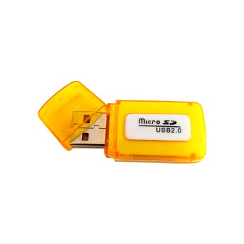Cititor de card JB-6 microSD, SD, port USB 2.0, maxim 64Gb, Galben Cititor de card JB-6 microSD, SD, port USB 2.0, maxim 64Gb, Galben