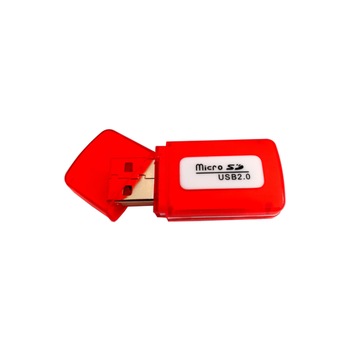 Cititor de card JB-6 microSD, SD, port USB 2.0, maxim 64Gb, Rosu Cititor de card JB-6 microSD, SD, port USB 2.0, maxim 64Gb, Rosu