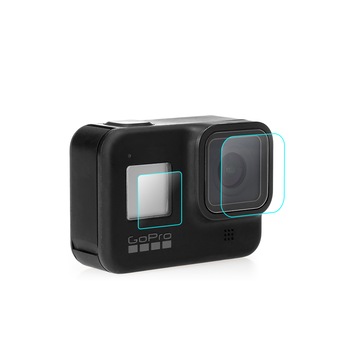 Folie protectie 3 in 1 din sticla securizata pentru GoPro Hero 8 Black Folie protectie 3 in 1 din sticla securizata pentru GoPro Hero 8 Black
