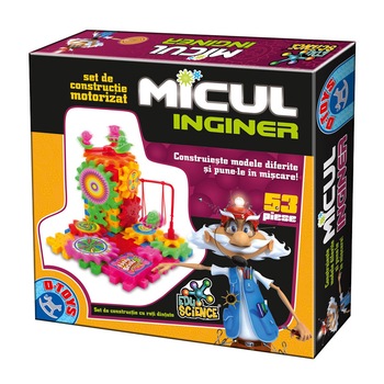 Set de constructie motorizat Micul inginer D-Toys 53 piese Set de constructie motorizat Micul inginer D-Toys 53 piese