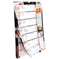 Calendar de perete saptamanal cu 54 pagini A3 fata - verso an 2021 planificator saptamanal, o reteta/saptamana