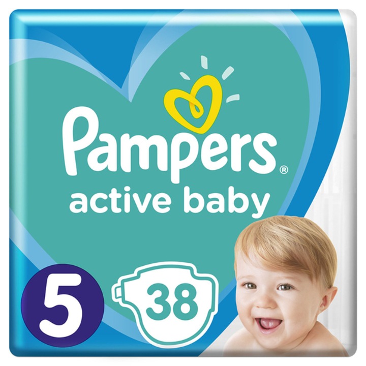 Пелени Pampers Active Baby, размер 5, 11-16 кг, 38 части EVO