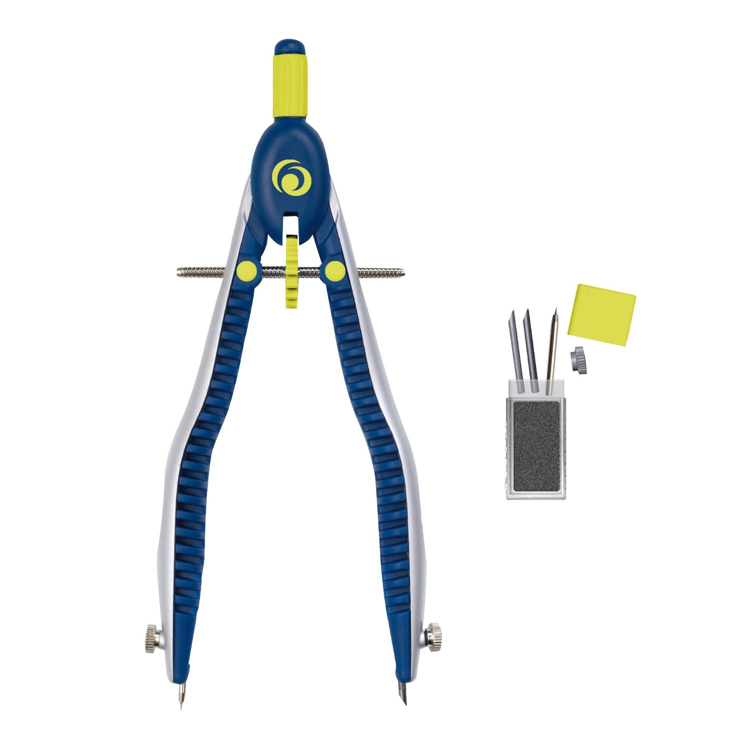 Compas Herlitz MyPen, setare rapida, albastru inchis / lime