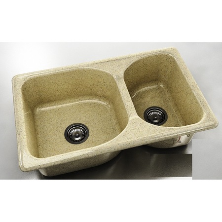 Chiuveta compozita pentru bucatarie ,Fat 92816, doua cuve ,culoare beige sand