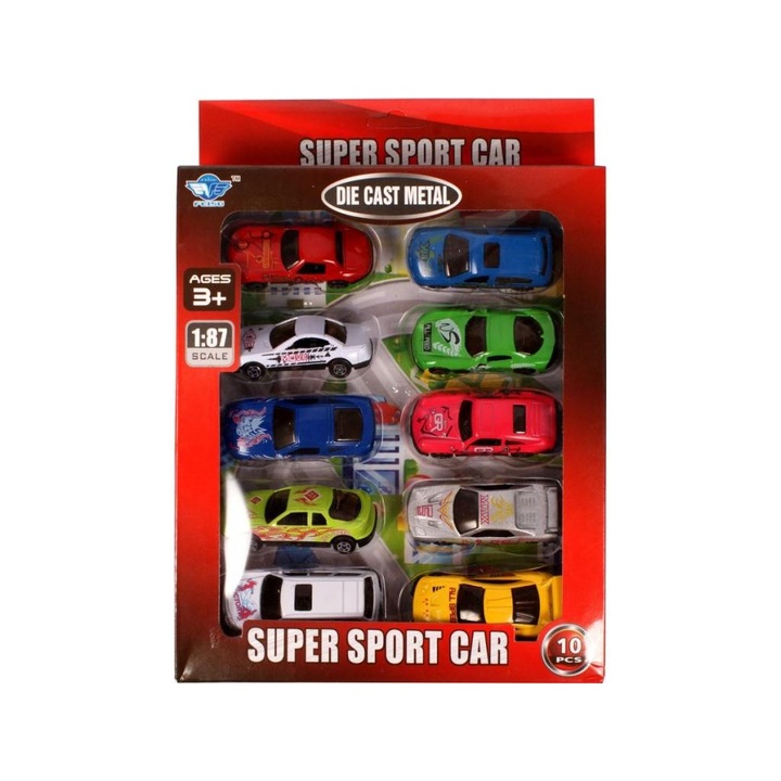 Lendkerekes fém sportautó