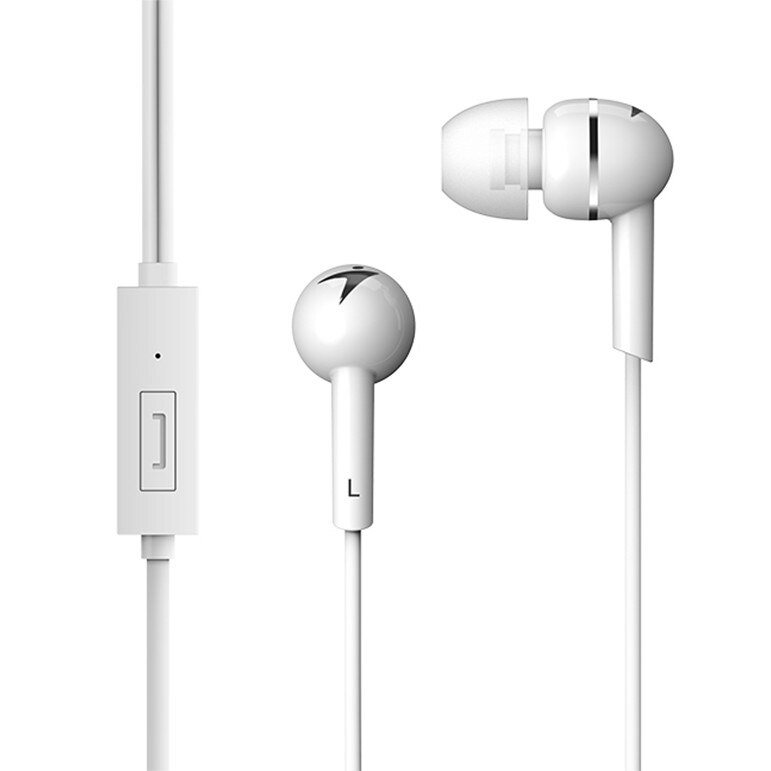 Casti GENIUS smartphone (intraauriculare) cu microfon, albe