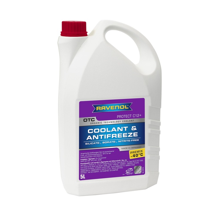 Антифриз RAVENOL OTC ORGANIC TECHN. COOLANT PREMIX -40°C 5Л