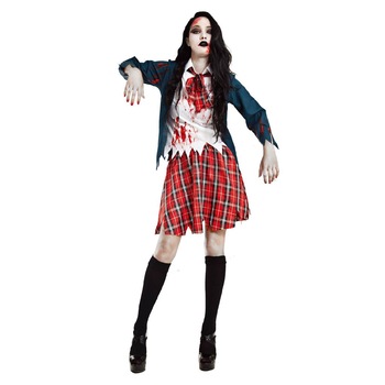 Costum Halloween, Zola®,Adulti, Scolarita Zombi, Marime universala Costum Halloween, Zola®,Adulti, Scolarita Zombi, Marime universala