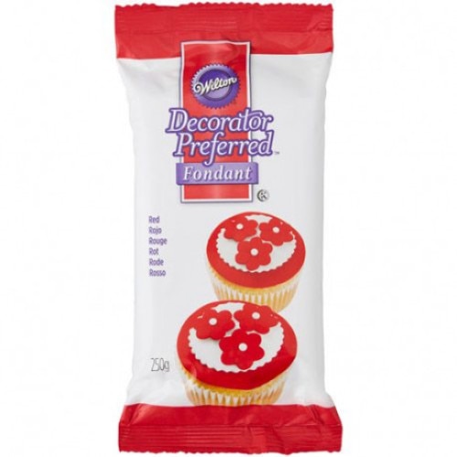 Fondant pentru acoperire torturi Wilton, rosu, 250 g