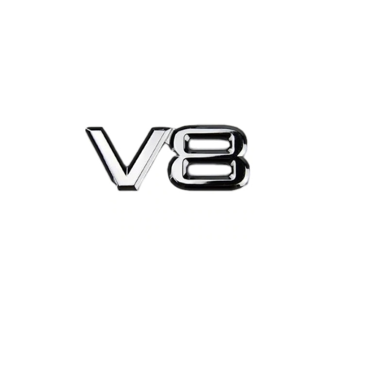 Emblema sticker V8, cromat