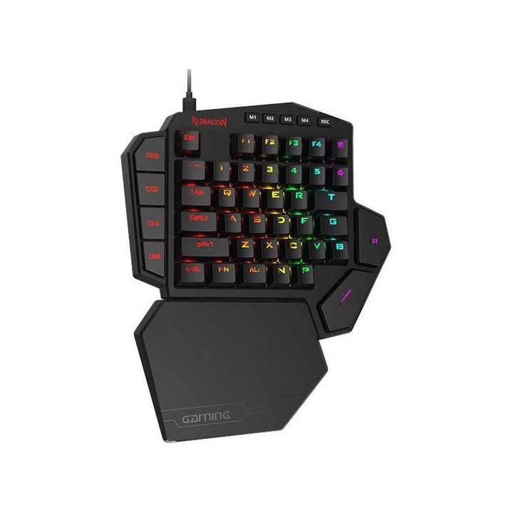 Tastatura Gaming Mecanica One-hand Redragon Diti RGB Black