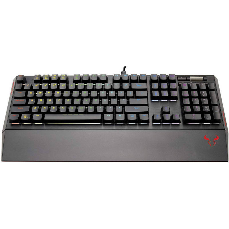 Tastatura Gaming Mecanica Riotoro Ghostwriter, Cherry Black iluminare RGB, Negru