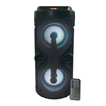 Boxa portabila cu Bluetooth, 12W, AUX-in, Radio FM, Cititor USB, Card TF, Lumini LED DJ, Telecomanda, Negru Boxa portabila cu Bluetooth, 12W, AUX-in, Radio FM, Cititor USB, Card TF, Lumini LED DJ, Telecomanda, Negru