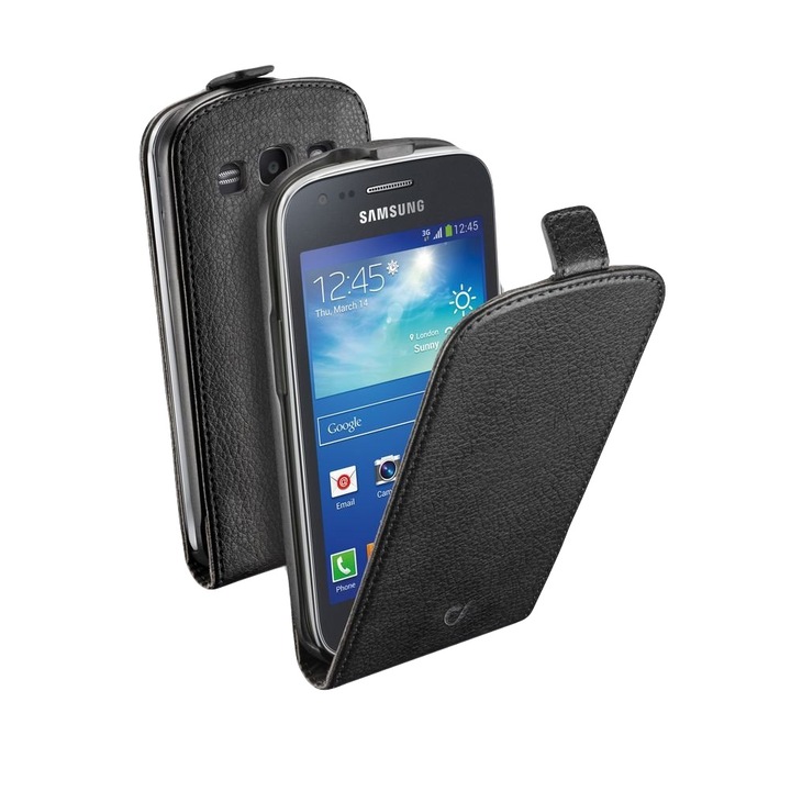 Калъф Cellularline Essential Flip за Samsung Galaxy Ace 3, Черен