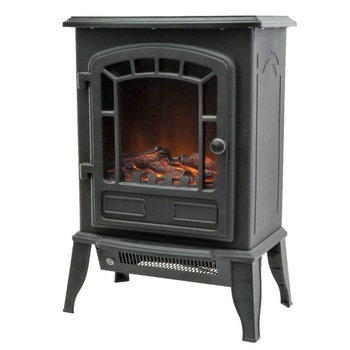 Semineu Electric Panoramic, Efect de Flacara Reala, Termostat Mecanic, Design Clasic, Negru Semineu Electric Panoramic, Efect de Flacara Reala, Termostat Mecanic, Design Clasic, Negru