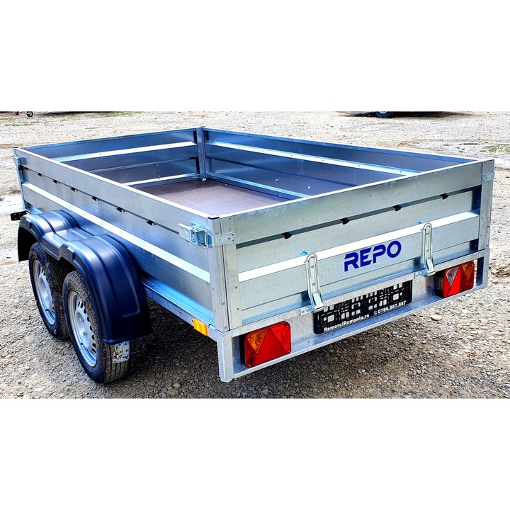 Remorca Repo, 2 Axe Tandem, Knott, Star mini QRDS 2412, 240x125x40 Cm, 750 Kg