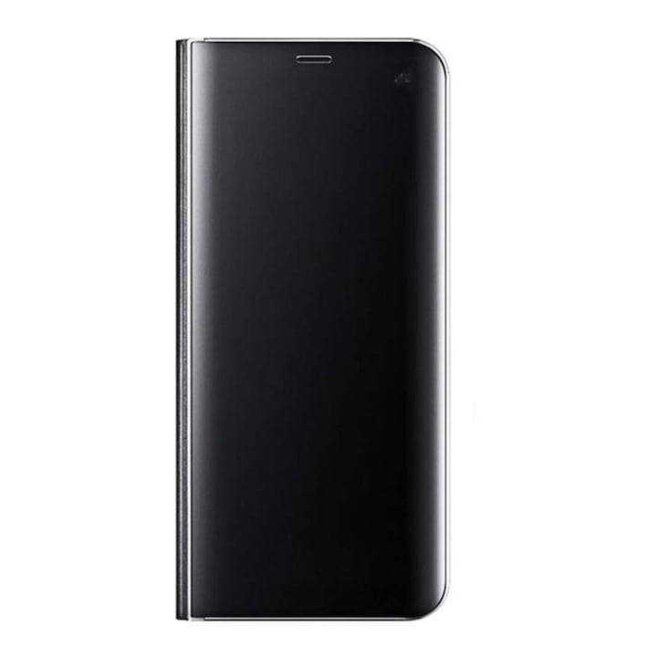 Translucent View telefontok Samsung Galaxy J3 (2018)-nek, Flip Stand Mirror, Fekete