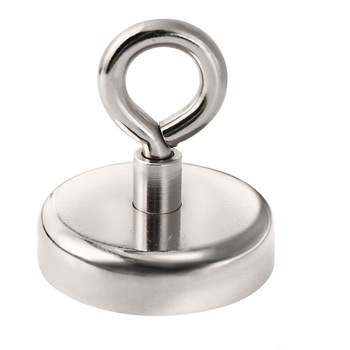 Magnet fishing neodym puternic D60 mm 120 KG carlig inelar ridicare gasire obiecte metalice fier pescuit Magnet fishing neodym puternic D60 mm 120 KG carlig inelar ridicare gasire obiecte metalice fier pescuit