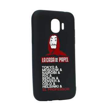 Husa de protectie La Casa de Papel pentru Samsung Galaxy J4 2018, rezistenta la uzura, anti-alunecare, din silicon Premium, B296 Husa de protectie La Casa de Papel pentru Samsung Galaxy J4 2018, rezistenta la uzura, anti-alunecare, din silicon Premium, B296