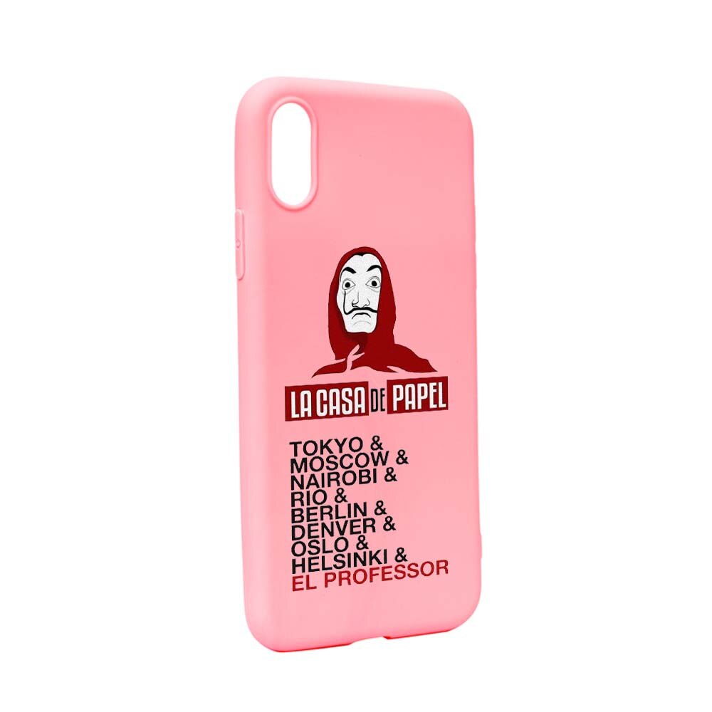 Husa de protectie La Casa de Papel pentru Apple iPhone XS Max, rezistenta la uzura, anti-alunecare, din silicon Premium, P296