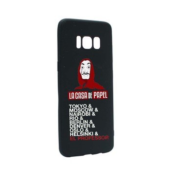Husa de protectie La Casa de Papel pentru Samsung Galaxy S8 Plus, rezistenta la uzura, anti-alunecare, din silicon Premium, B296 Husa de protectie La Casa de Papel pentru Samsung Galaxy S8 Plus, rezistenta la uzura, anti-alunecare, din silicon Premium, B296