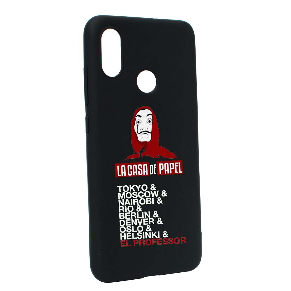 Husa de protectie La Casa de Papel pentru Xiaomi Mi A2 Lite / Redmi 6 Pro, rezistenta la uzura, anti-alunecare, din silicon Premium, B296