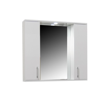 Oglinda cu dulap si iluminare , Badenmob , seria 020 - 100x71x14cm , alb Oglinda cu dulap si iluminare , Badenmob , seria 020 - 100x71x14cm , alb